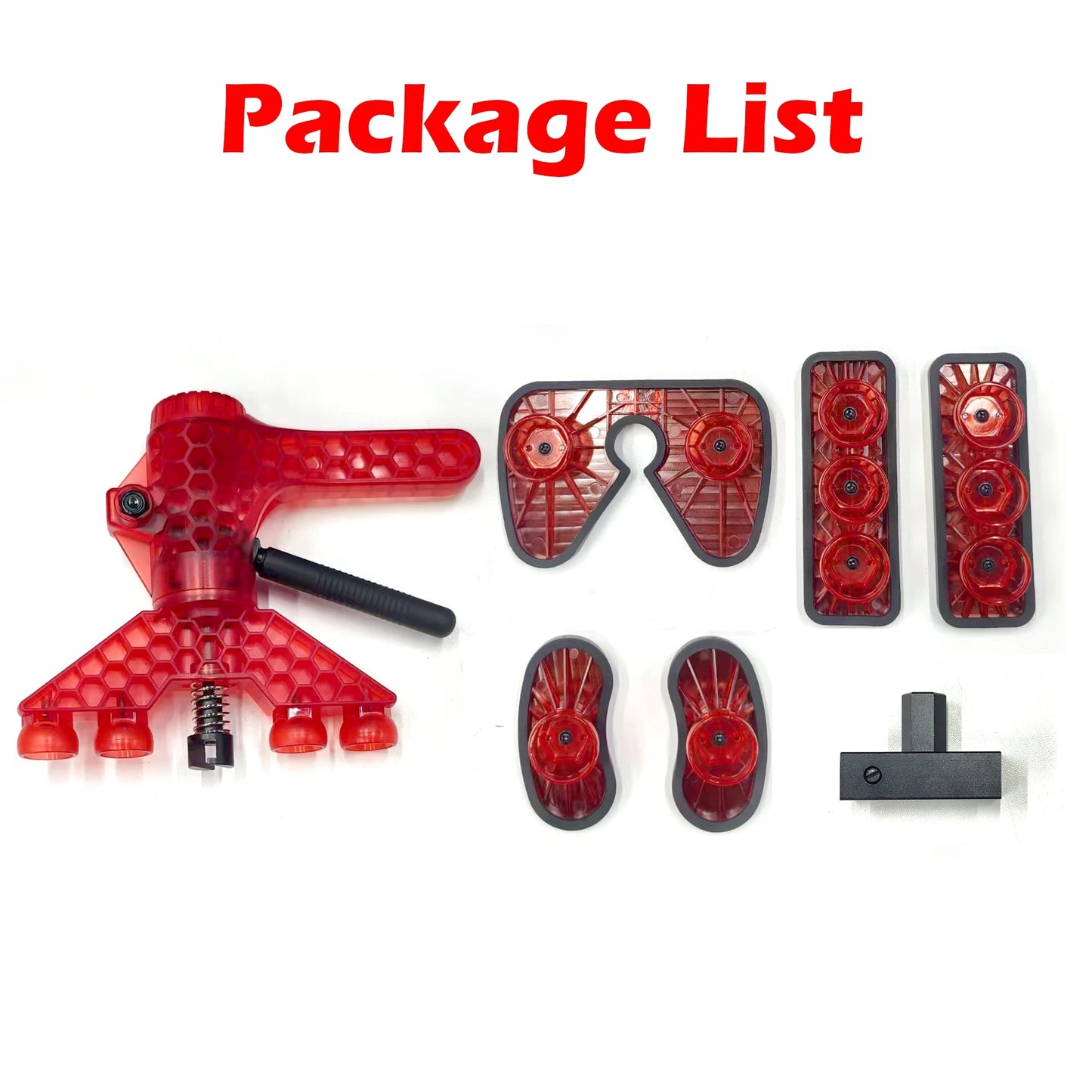 WOYO PDR500 PDR Lifter Kit For Car Dent Repair Tool, With 3 Kinds of Foot Pad & Long Tabs Adapter, Adjust the Width by Foot Pad