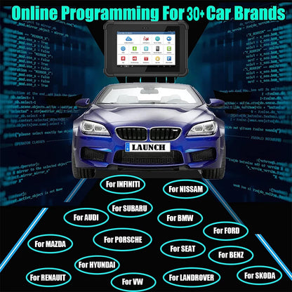LAUNCH X431 PAD V Elite 10inch CAR Diagnostic tools J2534 Online programming DOIP CAN FD ADAS Smartlink C SCN Coding for Benz