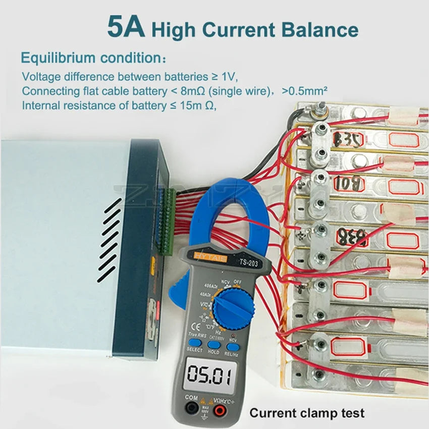 New SUNKKO 5616 Battery Balance Controller Lithium Battery Pack Capacity Repair 5A Current New Energy Vehicle Battery Balancer