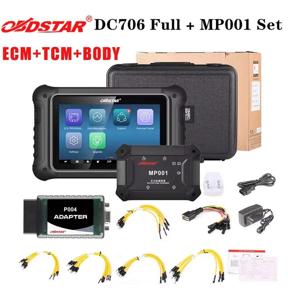 Original OBDSTAR DC706 ECU Tool Full Version for ECM /TCM/ BODY/Clone by OBD or BENCH for Car and Motorcycle Plus P003
