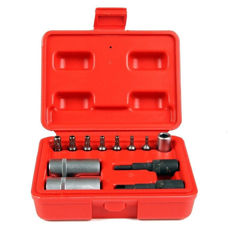 VT13100 12 pc Air Conditioning Tool Kit Service Repair Valve Cap Core Removers Automotive AC Repair Kit