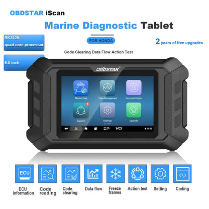 OBDSTAR iScan for HONDA Marine Diagnostic Tablet Code Reading Code Clearing Data Flow Action Test 2 Years Free Update