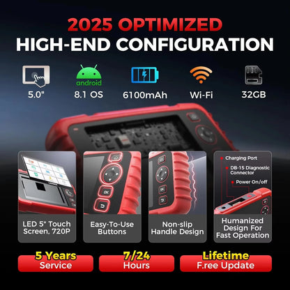 LAUNCH X431 CRP129X V3 Car OBD2 Scanner Engine Battery Test Read Clear Codes Real-Time Data Professional OBDII Diagnostic Tools