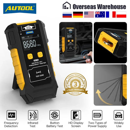 AUTOOL RE110 Car Key Frequency Tester CR2032,CR2025 Door TV RF IR Remote Control Tester Detector Inspection Tool 315,433,868,902