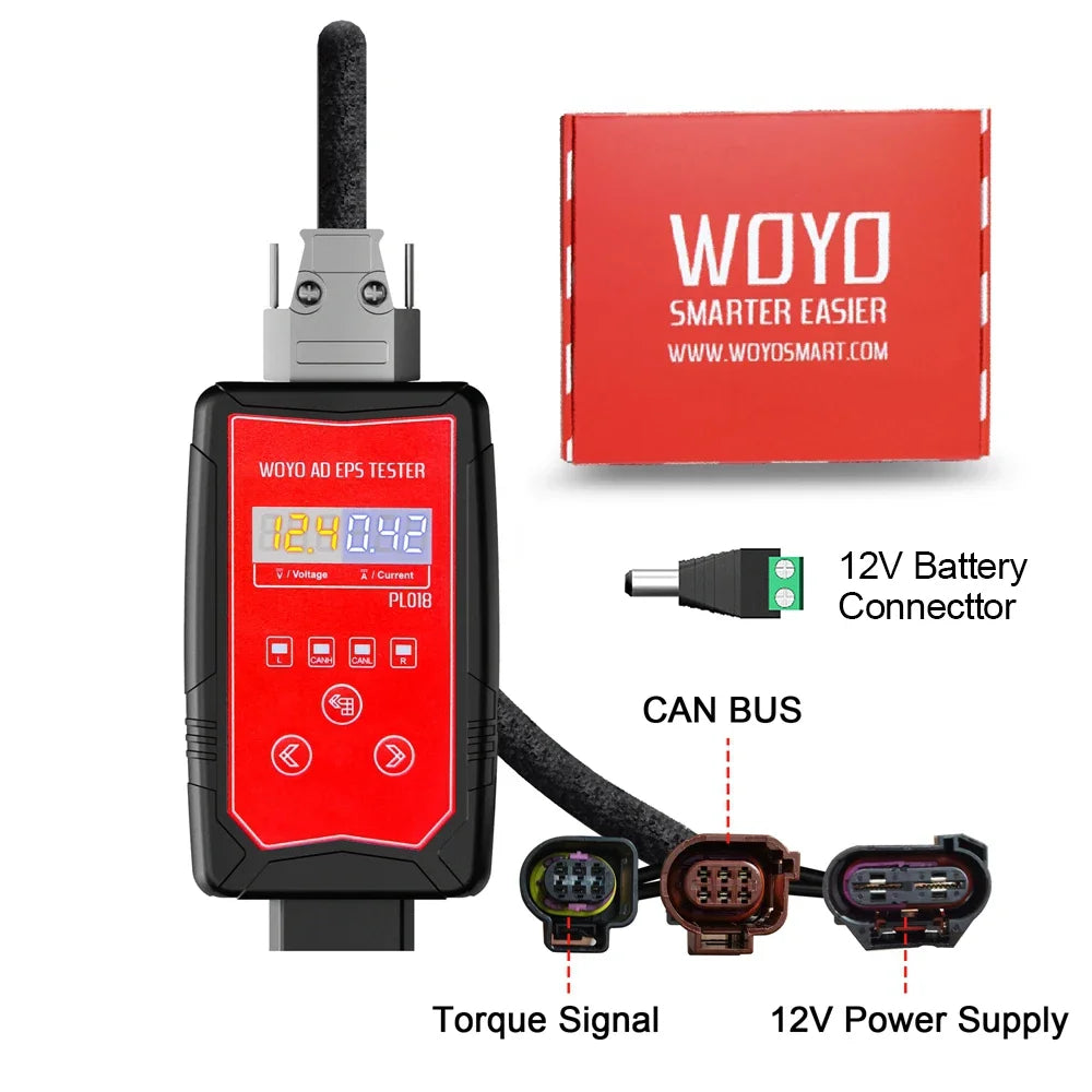 WOYO PL018 For Audi A4 A5 A6 Q5 Q7 Wheel Steering Motor EPS Tester For BMW Electric Power Steering Vehicle Diagnostic tool