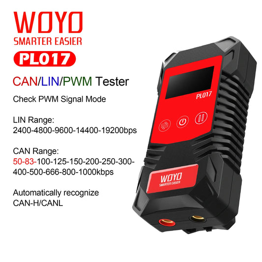 WOYO PL017 Handheld CAN LIN PWM Digital Handheld Measuring Instrument Quickly Test Communication Circuit