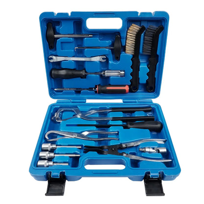 AP03 Brake Caliper Cleaning Tool 15PCS Drum & Disc Brake Tool Kit with Brake Spring Pliers/Compressor/Puller