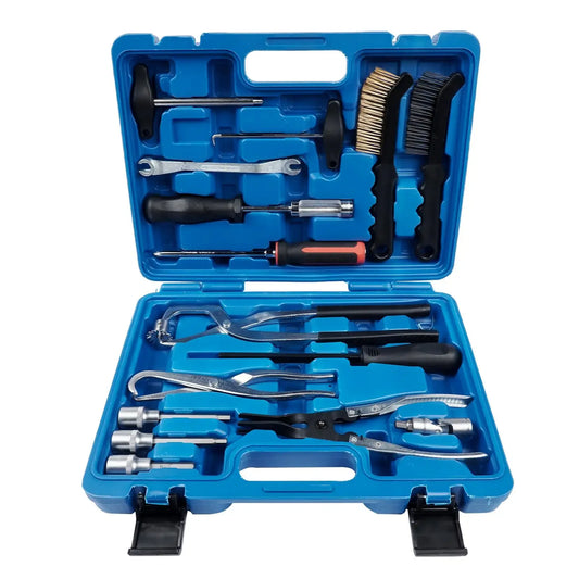 AP03 Brake Caliper Cleaning Tool 15PCS Drum & Disc Brake Tool Kit with Brake Spring Pliers/Compressor/Puller