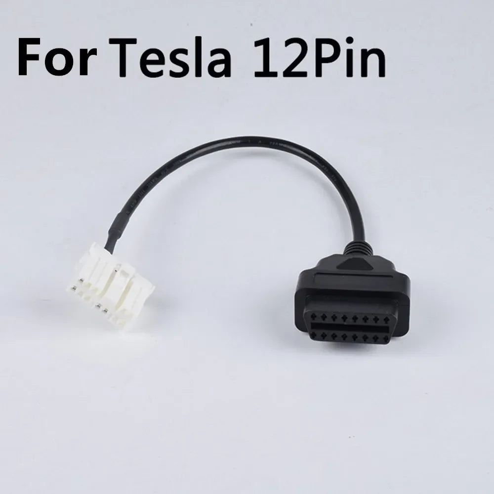 For Tesla 12pin 20pin 26pin to 16pin Male Female OBD2 Cable Connector Model 3 Model Y OBD2 OBDII Diagnostic Tool Auto Adapter