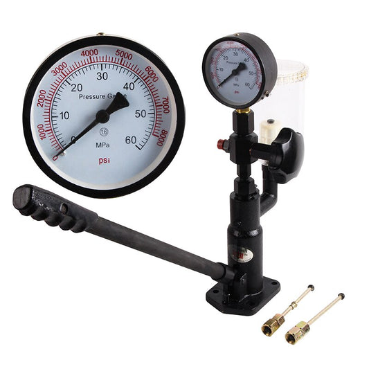 VT01599B Diesel Injector Nozzle Tester Pressure Tester Dual Scale Gauge 60MPA 8000PSI