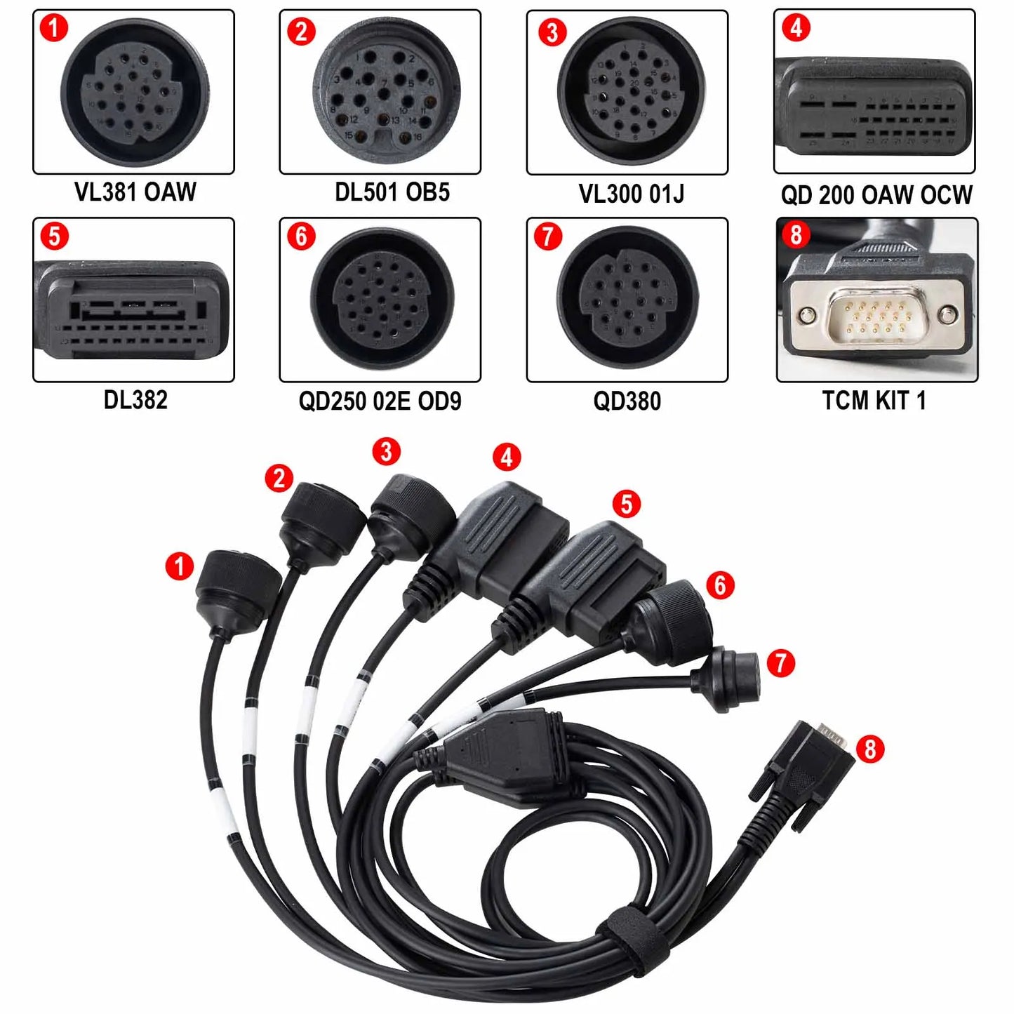 OBDSTAR For VW 7-in-1 TCM Kit Adapter Support ECU Clone Read/Write MAP Work with DC706
