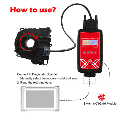 WOYO PL003 For AUDI LRE 16 4G/8K/4H Steering Angle Sensor Tester, Coil Spring With Electronics Detector on Bench Auto Diagnostic