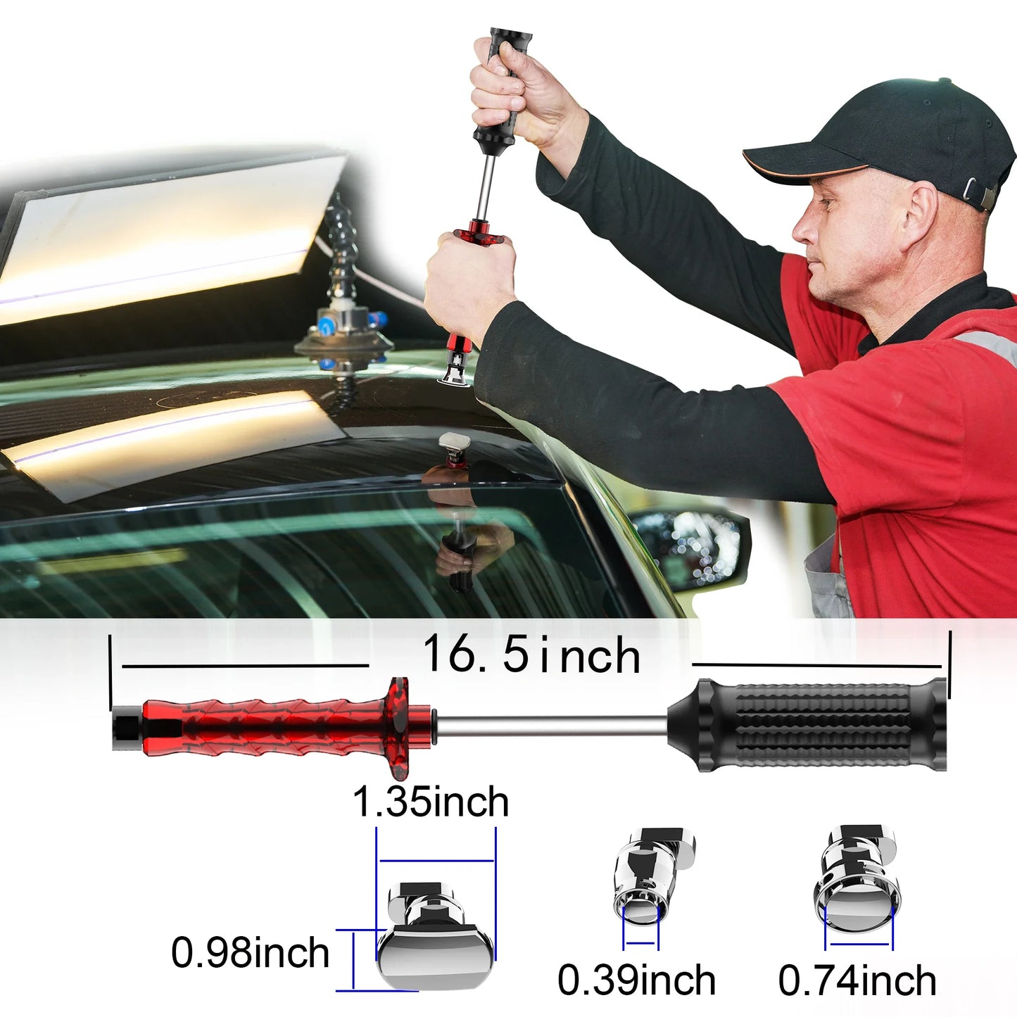 WOYO PDR100 Paintless Cold Glue Dent Repair Pulling Tool Sliding Hammer Dent Puller For All Cars PDR Kit PDR 100