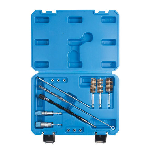 VTN1017 Diesel Engine Injector Shaft & Seat Cleaner Set 14pc Car Engine Injector Cleaning Tool Kit