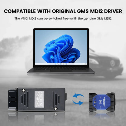 VNCI MDI2 Diagnostic Interface for GM CAN FD/ DoIP Compatible with TLC/GDS2/ DPS/Tech win Offline Software