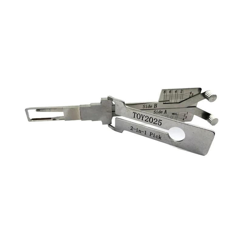 Original Lishi TOY2025 2 in 1 Lock Pick Decoder Ignition Car Door Open for New Corolla/Camry/Reiz/Vios Vertical Milling
