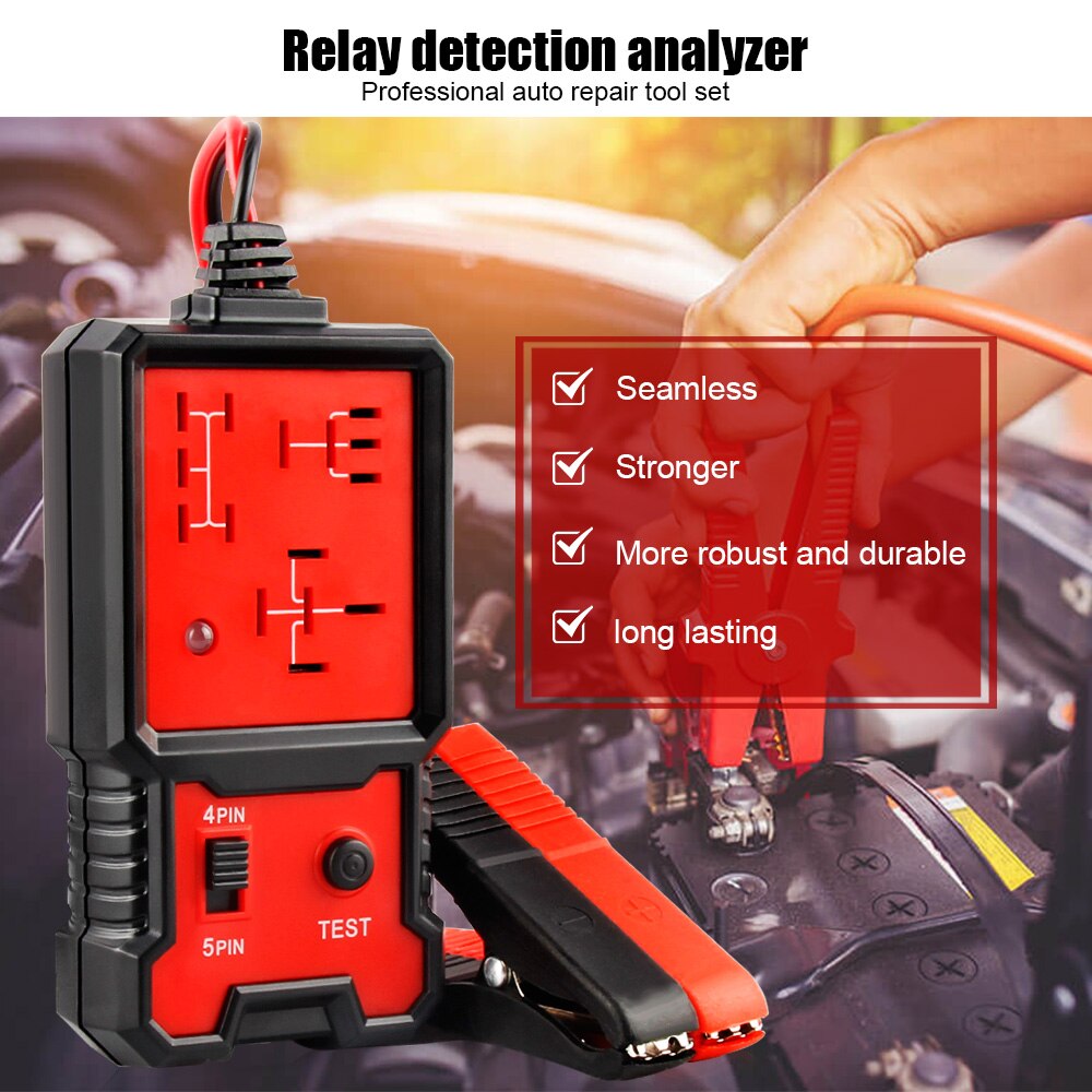 Car Relay Tester Voltage Tester Automotive Electronic Relay analyzer Universal 12V LED Indicator Light Car Battery Checker