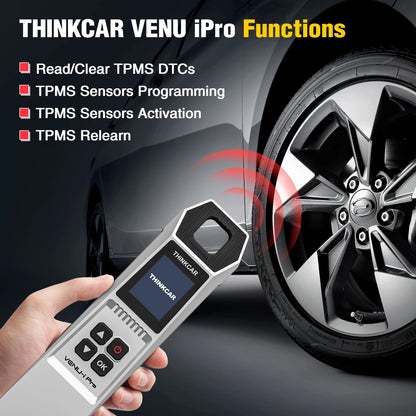 THINKCAR VENU i-Pro TPMS Car Tire Pressure Inspection Tool 315MHz/433MHz TPMS Tire Repair Tool Activation Programming Learning