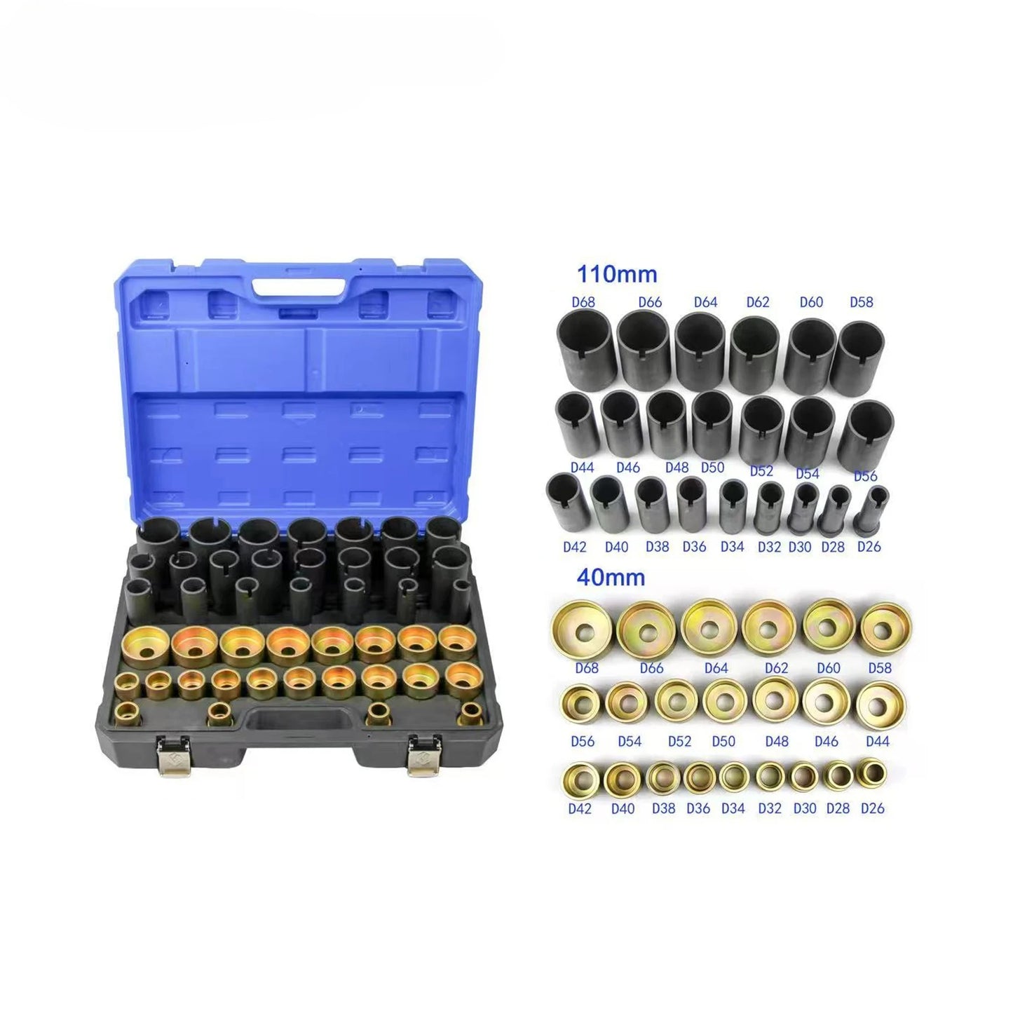 Hydraulic Bushing Rubber Sleeve Disassembly Tool Set+Pneumatic Foot Hydraulic Pump KT6087+KT6088