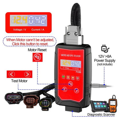 WOYO PL018 For Audi A4 A5 A6 Q5 Q7 Wheel Steering Motor EPS Tester For BMW Electric Power Steering Vehicle Diagnostic tool