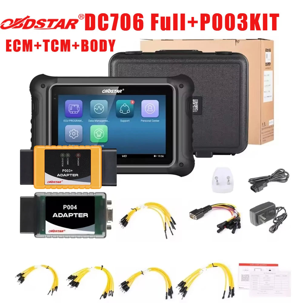 Original OBDSTAR DC706 ECU Tool Full Version for ECM /TCM/ BODY/Clone by OBD or BENCH for Car and Motorcycle Plus P003