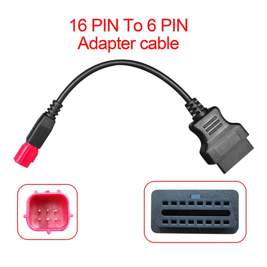 OBD2 to 10pin Extension Cable, National IV 6pin Cable OBD2 to 6pin, for BMW Motorcycle Diagnostic Tool OBD2 Adapter Connector