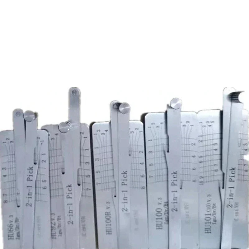 XBD Lockartist Genuine LiShi Auto Locksmith Tools Lishi 2 in 1 HU66 HU83 HU92 HU100R HU101 HU100 Pick and Decoder for Car Locks