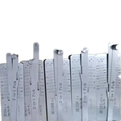 XBD Lockartist Genuine LiShi Auto Locksmith Tools Lishi 2 in 1 HU66 HU83 HU92 HU100R HU101 HU100 Pick and Decoder for Car Locks