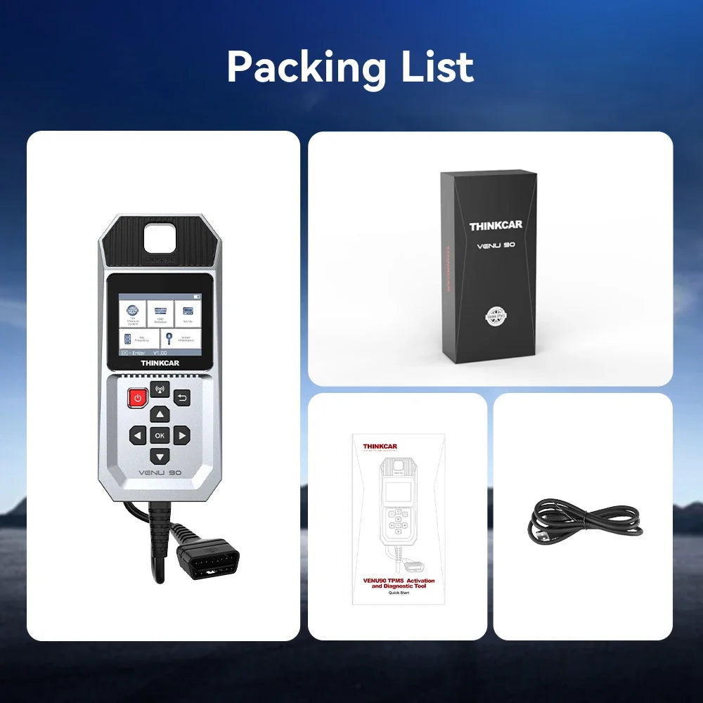 THINKCAR VENU 90 Car Tire Pressure Monitor WIFI Programming Diagnostic Tool Activate All Sensor Work On 315 433MHz DTCs