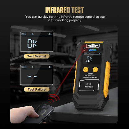 AUTOOL RE110 Car Key Frequency Tester CR2032,CR2025 Door TV RF IR Remote Control Tester Detector Inspection Tool 315,433,868,902