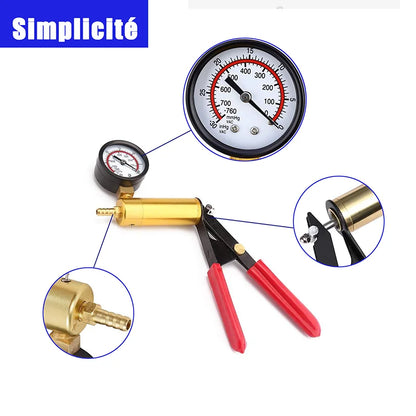 Auto HandHeld Vacuum Pistol Pump Brake Tester Brake Clutch Fluid Power Bleeding Tool Set with Adapters for Auto Car Tester Kit