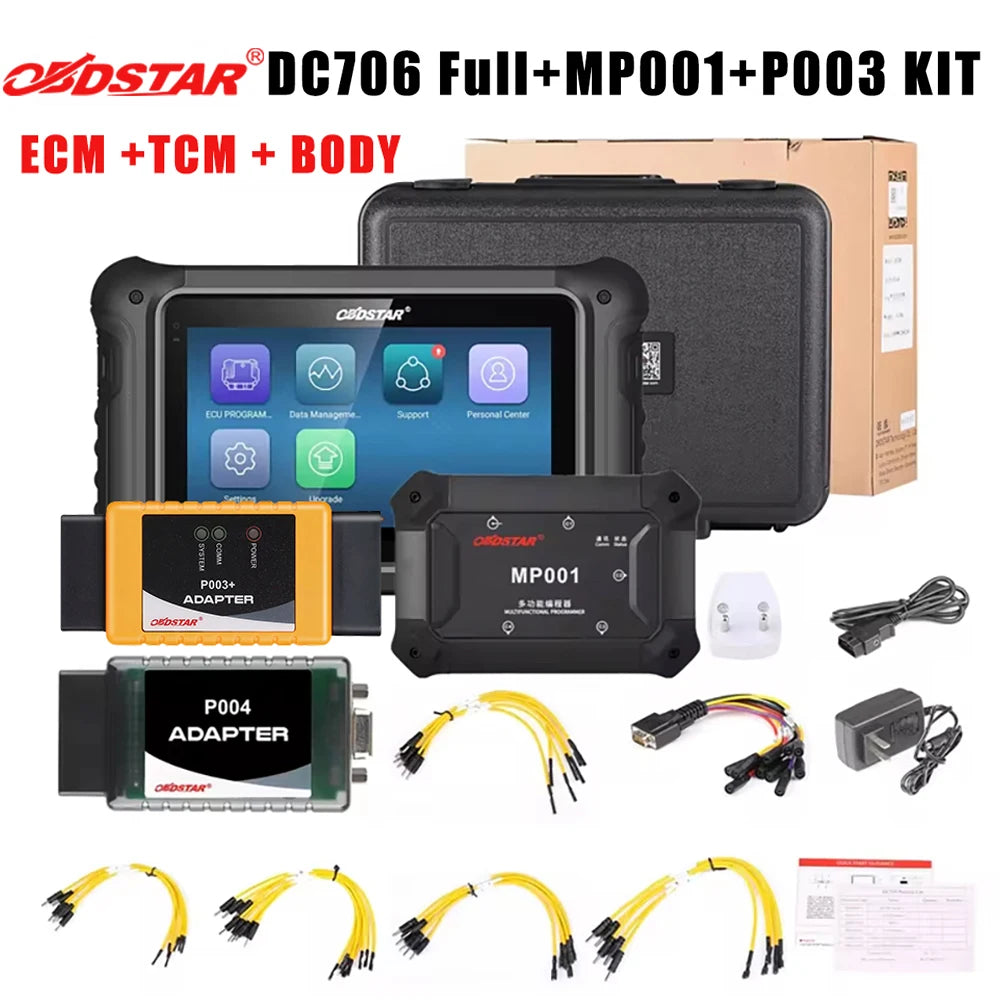 Original OBDSTAR DC706 ECU Tool Full Version for ECM /TCM/ BODY/Clone by OBD or BENCH for Car and Motorcycle Plus P003