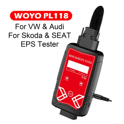 WOYO PL118 For VW & Audi EPS Tester, For Volkswagen ID 3/4/5/6/Golf Electrical Steering Wheel Motor Detector