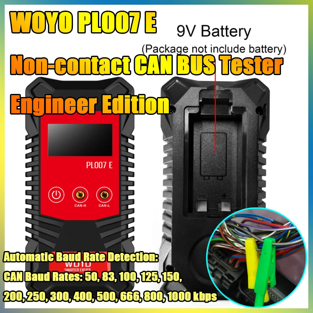 WOYO PL007E Non-contact CAN BUS Detector Auto-recognize Vehicle Electrical System Professional Diagnostic Equipment Tool