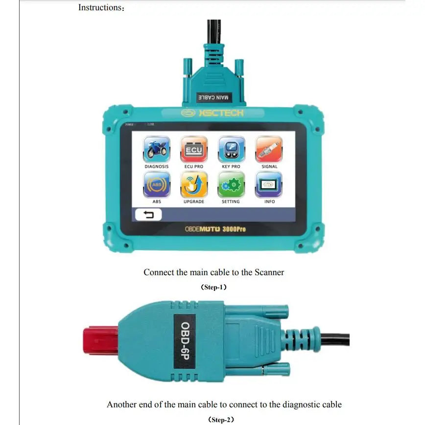 MST3000Pro motorbike scanner diagnostic tool support Heavy-duty EFI motorcycles