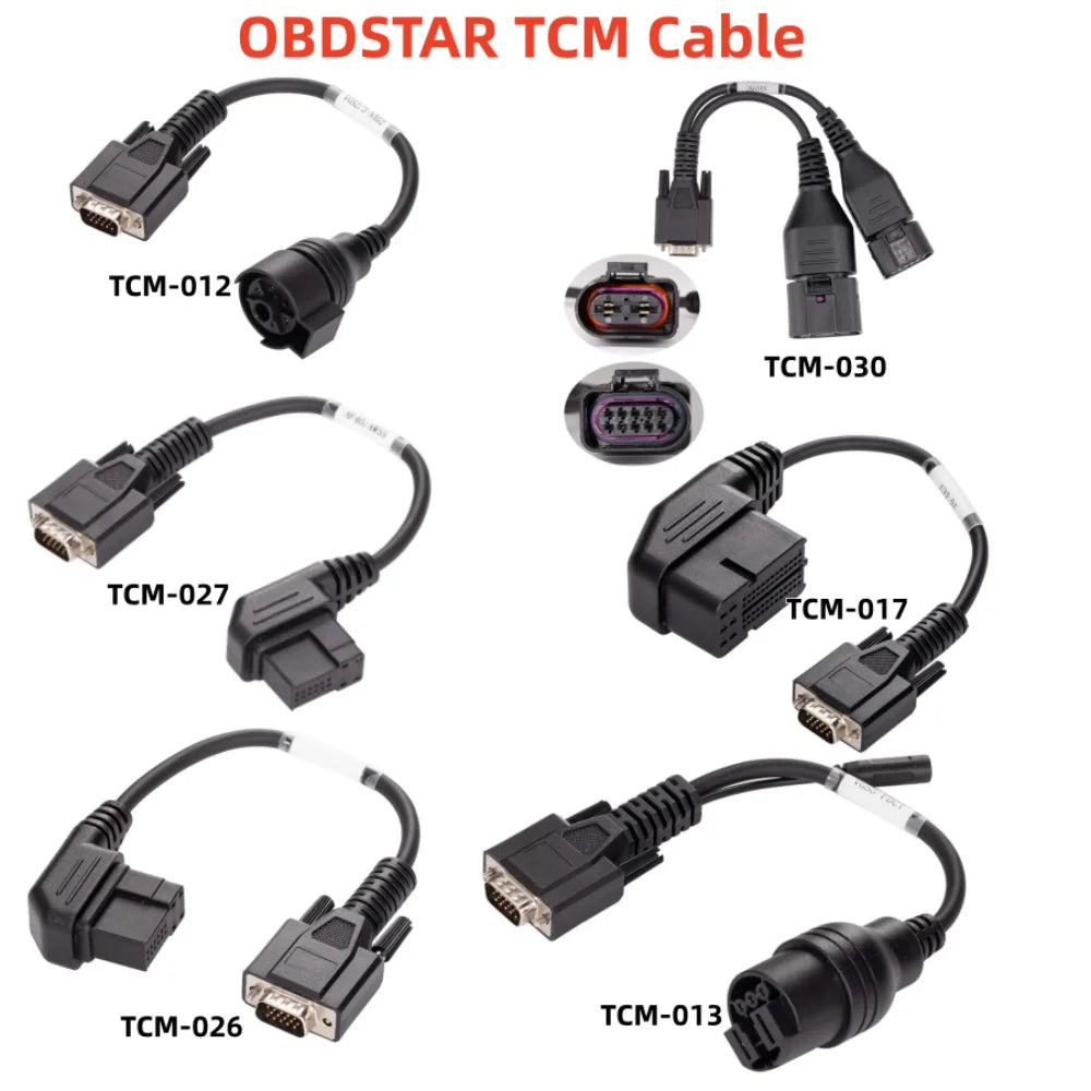 OBDSTAR TCM-012 VGS3-NAG2 TCM-013 VGS3-FDCT TCM-017 7G DCT TCM-026 AWF21(7G9N)SH7058S TCM-027 AW55 TCM-030 DQ400E Cable