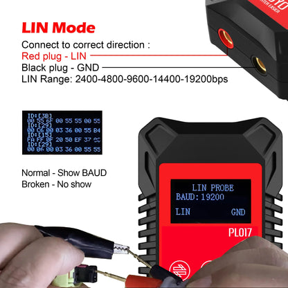 WOYO PL017 Handheld CAN LIN PWM Digital Handheld Measuring Instrument Quickly Test Communication Circuit