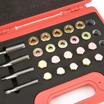 VT01072 Oil Pan Thread Repair Kit 64pcs Oil Pan Thread Repair Kit Sump Gearbox Drain Plug Tool Set M13 M15 M17 M20