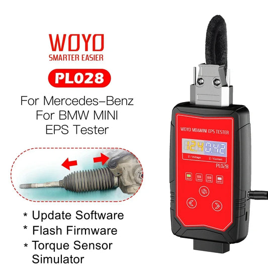 WOYO PL028 For Mercedes Benz & BMW MINI Steering Wheel EPS Tester, For MINI R56 Cooper Benz Coupe Automotive Diagnostic tool