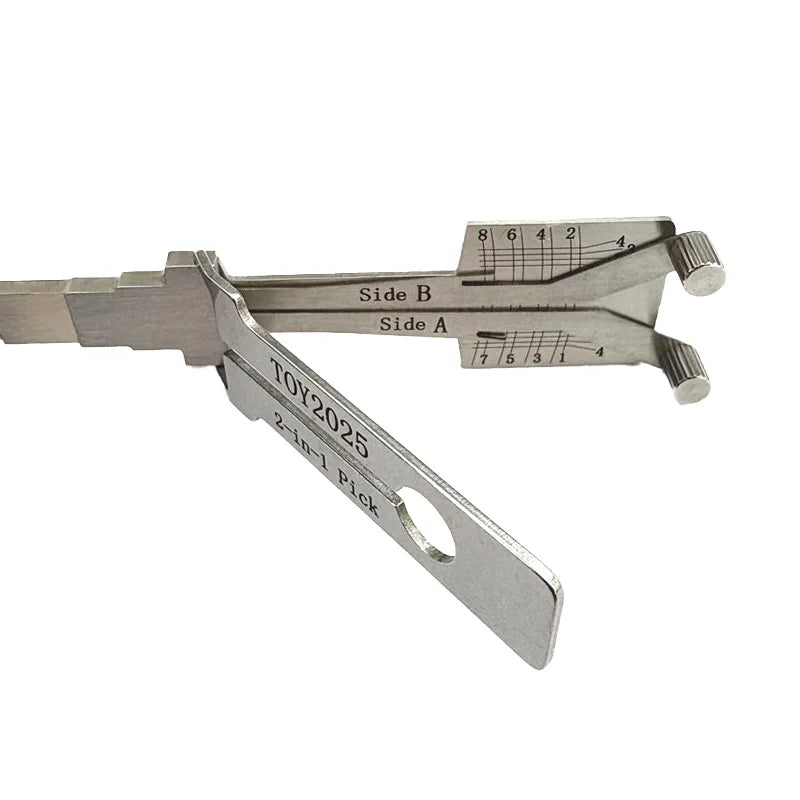 Original Lishi TOY2025 2 in 1 Lock Pick Decoder Ignition Car Door Open for New Corolla/Camry/Reiz/Vios Vertical Milling
