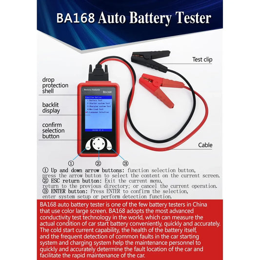 BA168 Auto Battery Tester