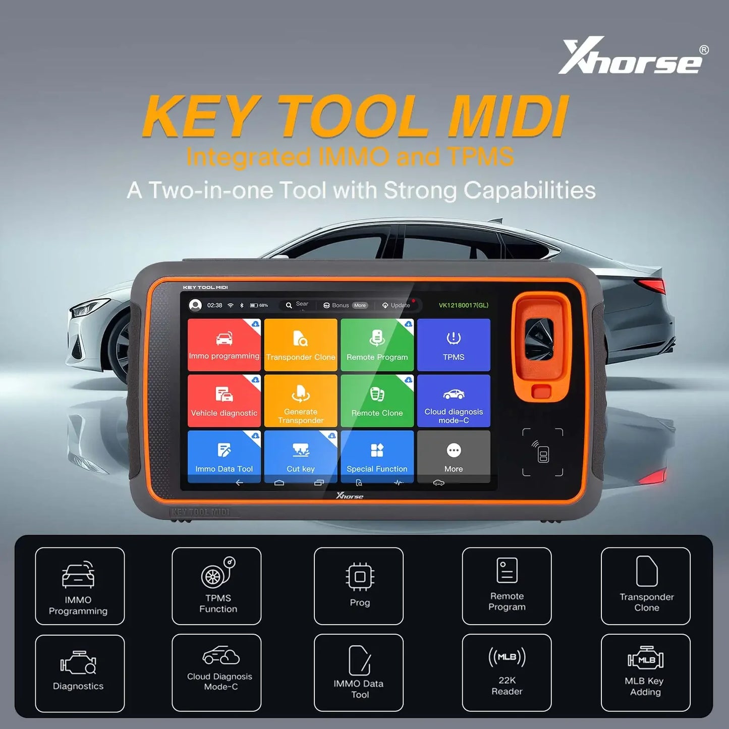 XBD Xhorse VVDI Key Tool MIDI with IMMO and TPMS Function Basic Version