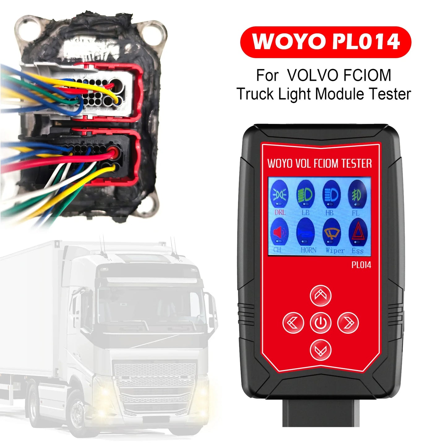 WOYO PL014 For VOLVO/Renault FCIOM Unit Truck Tester, Workshop Diagnostic Tool,One-Click Hardware In-the-Loop (HIL) Testing