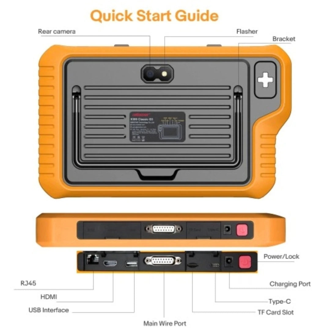 OBDSTAR X300 Classic G3 Key Programmer with Built-in CAN FD DoIP Support Car/ HD/ E-Car/ Motorcycles/ Jet Ski Get Free Key Full version
