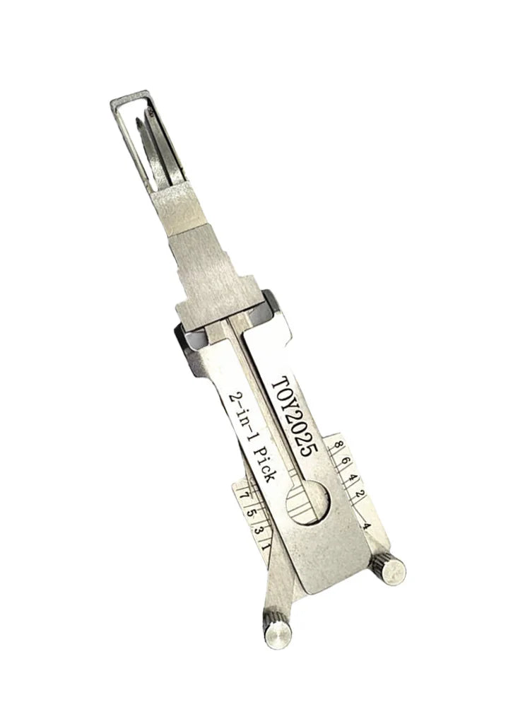 Original Lishi TOY2025 2 in 1 Lock Pick Decoder Ignition Car Door Open for New Corolla/Camry/Reiz/Vios Vertical Milling