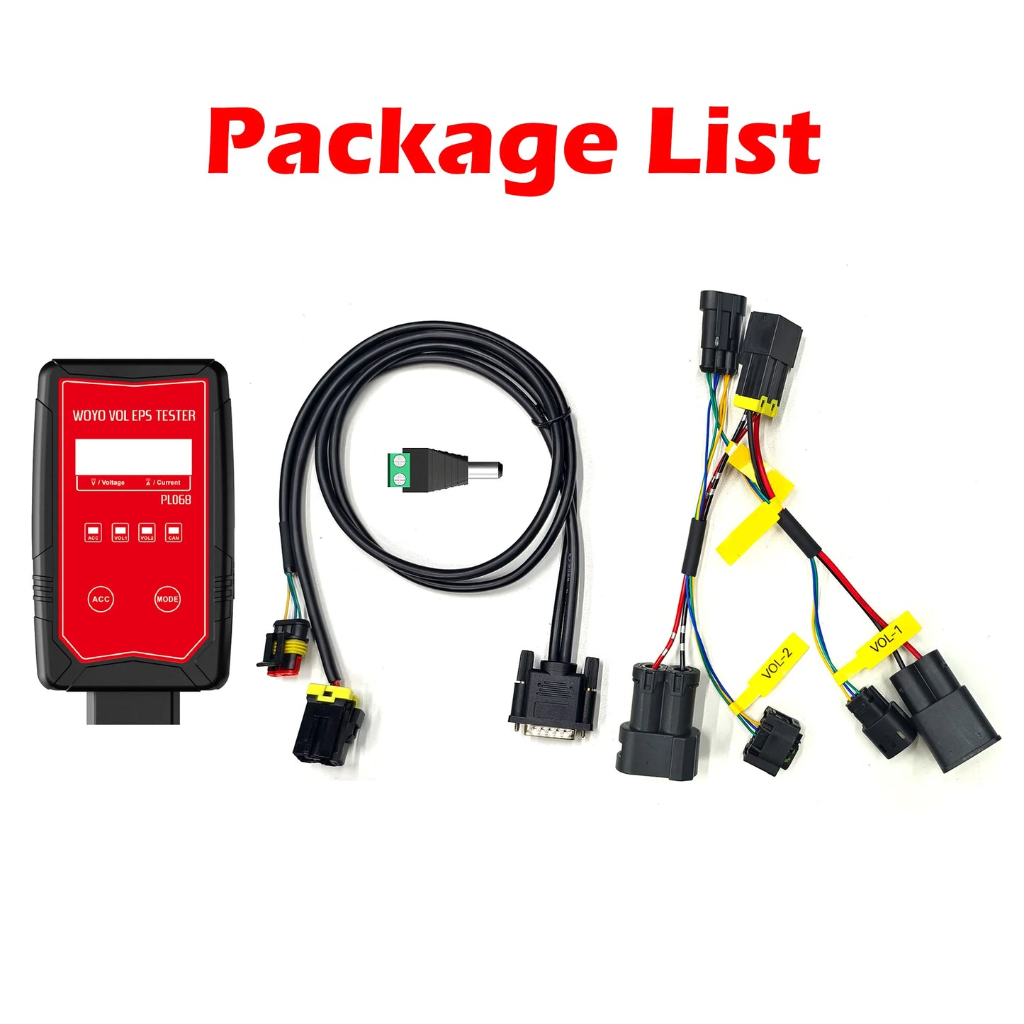 WOYO PL068 EPS Tester 12V on Bench for Volvo Electrical Steering Motor Detector Automotive Diagnostic Tools