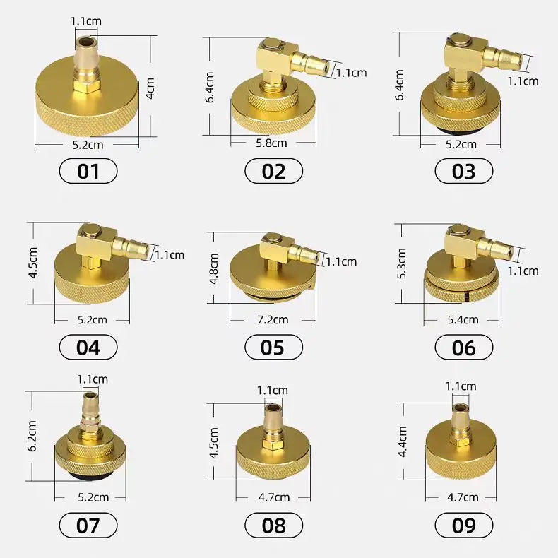 17pcs Pulsating Brake Oil Exchanger Connector Car Brake Extractor Oil Pump  Connector for Toyota Tesla Benz BMW Audi