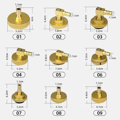 17pcs Pulsating Brake Oil Exchanger Connector Car Brake Extractor Oil Pump  Connector for Toyota Tesla Benz BMW Audi