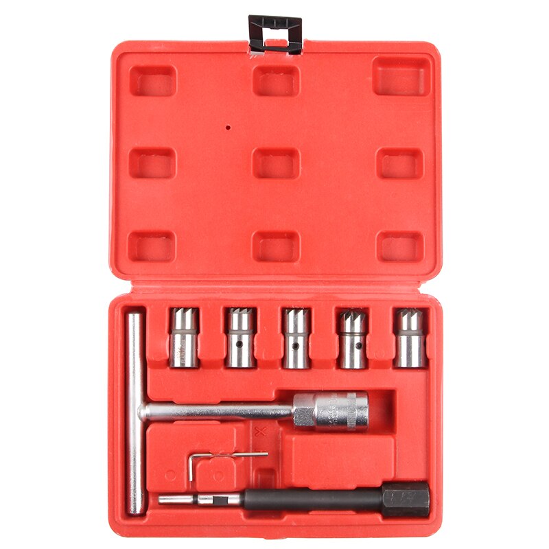 VT01311 8pcs Diesel Injector Seat Cutter Set Universal Injector Seat Cleaning Tool