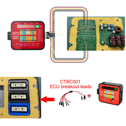WOYO CTB007 Mobile Support Rechargerable Battery ECU Testing Tool With 2pcs Built-in 120 ohm Resistor, Provide ACC Power